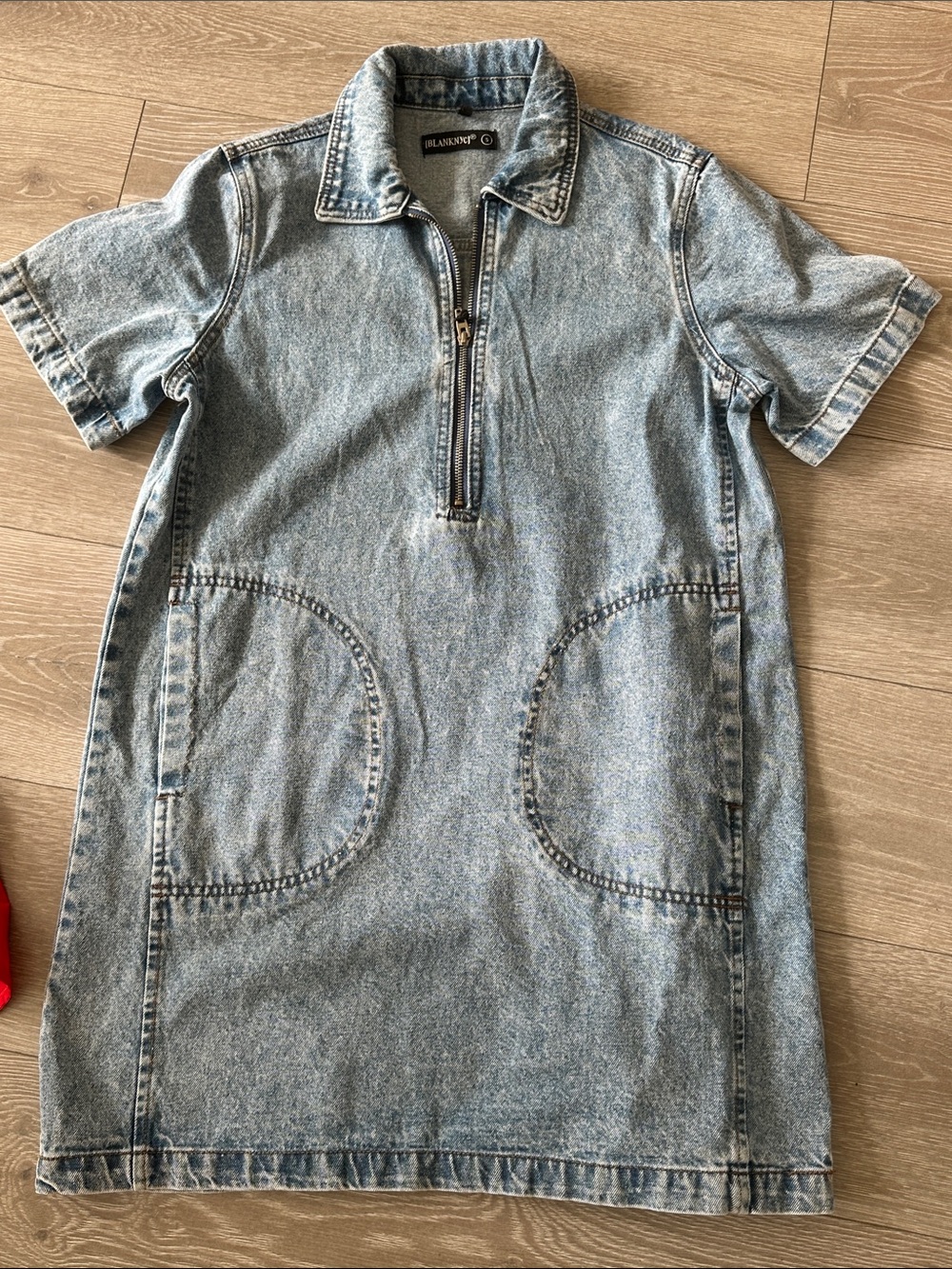 NWT FADED DENIM MINI DRESS